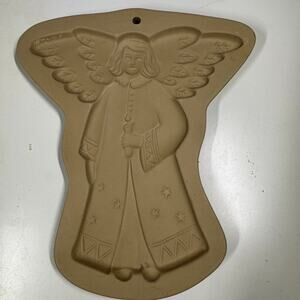 Brown Bag Cookie Art 1994 Hill Design Angel Cookie Mold Stoneware